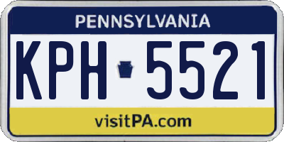 PA license plate KPH5521