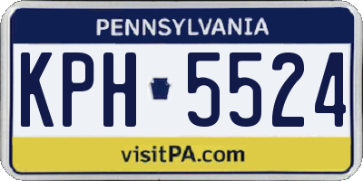 PA license plate KPH5524