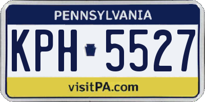 PA license plate KPH5527
