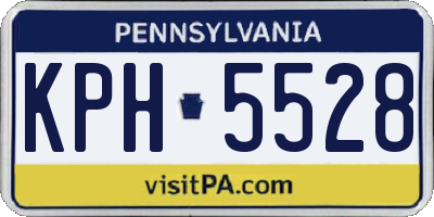 PA license plate KPH5528