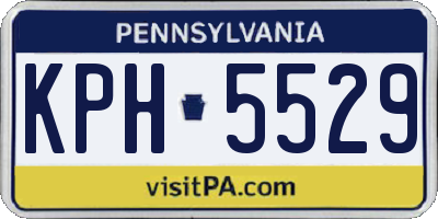 PA license plate KPH5529