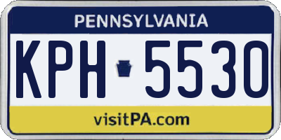 PA license plate KPH5530