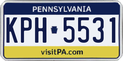 PA license plate KPH5531