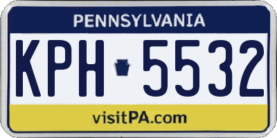 PA license plate KPH5532
