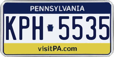 PA license plate KPH5535