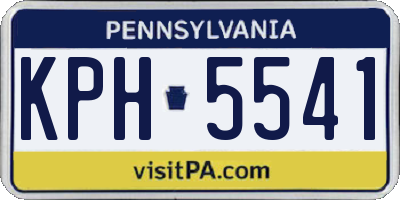 PA license plate KPH5541