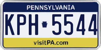 PA license plate KPH5544