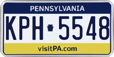 PA license plate KPH5548