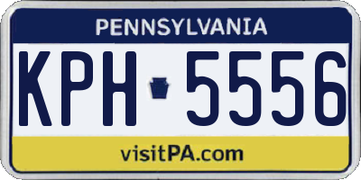 PA license plate KPH5556