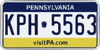 PA license plate KPH5563
