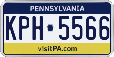 PA license plate KPH5566