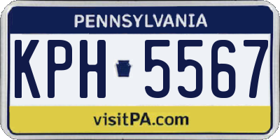 PA license plate KPH5567