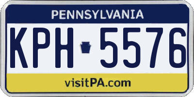 PA license plate KPH5576