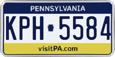 PA license plate KPH5584