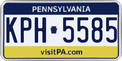 PA license plate KPH5585