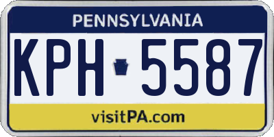 PA license plate KPH5587