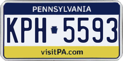 PA license plate KPH5593