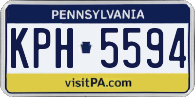 PA license plate KPH5594