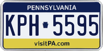 PA license plate KPH5595