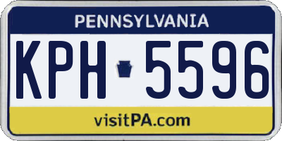 PA license plate KPH5596