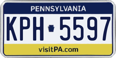 PA license plate KPH5597