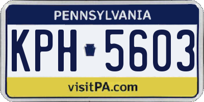 PA license plate KPH5603