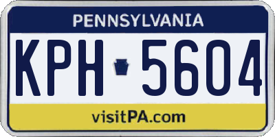 PA license plate KPH5604