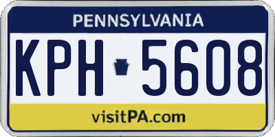 PA license plate KPH5608