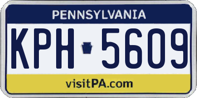 PA license plate KPH5609