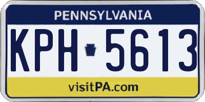 PA license plate KPH5613