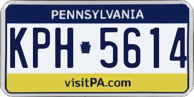 PA license plate KPH5614