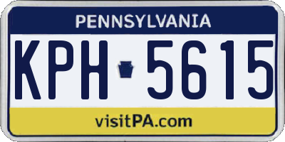 PA license plate KPH5615