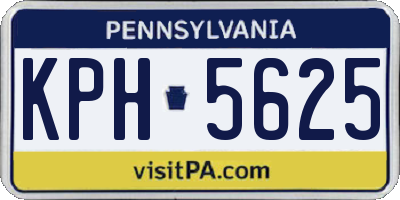 PA license plate KPH5625