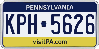 PA license plate KPH5626