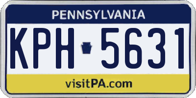 PA license plate KPH5631