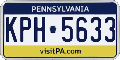 PA license plate KPH5633