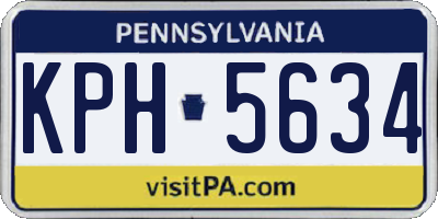 PA license plate KPH5634
