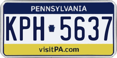 PA license plate KPH5637