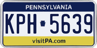 PA license plate KPH5639