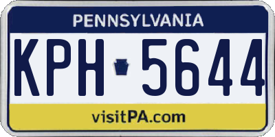 PA license plate KPH5644