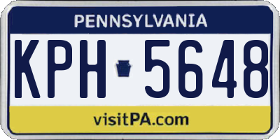 PA license plate KPH5648