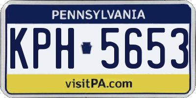 PA license plate KPH5653