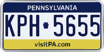 PA license plate KPH5655