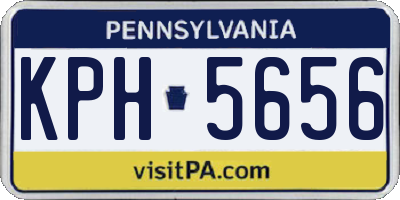PA license plate KPH5656