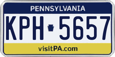 PA license plate KPH5657