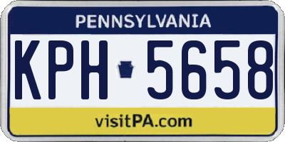 PA license plate KPH5658