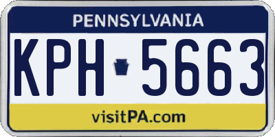 PA license plate KPH5663