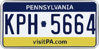 PA license plate KPH5664
