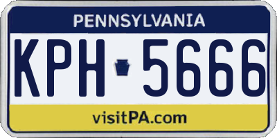 PA license plate KPH5666