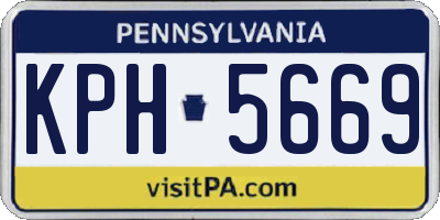 PA license plate KPH5669